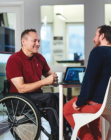 Wheelchair users at home and out and about