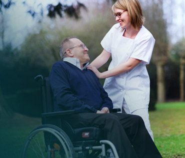 A locum Wheelchair Therapist and patient